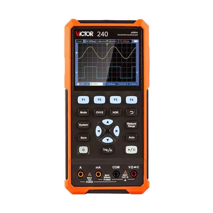 VICTOR-240-handheld-digital-automotive-oscilloscope-with-multimeter-two-channel-40mhz-bandwidth-electronic-meter-with-USB-SCPI-0-اسیلوسکوپ-دستی-ویکتور-مدل-VICTOR-240